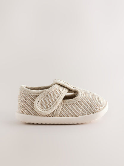 Neutral Crawler T-Bar Baby Shoes (0-2mths)