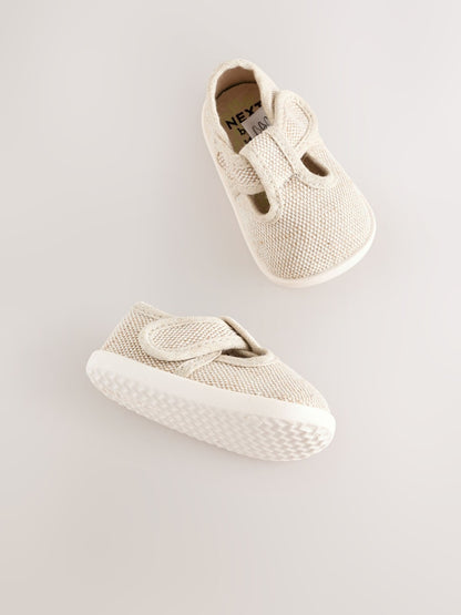 Neutral Crawler T-Bar Baby Shoes (0-2mths)