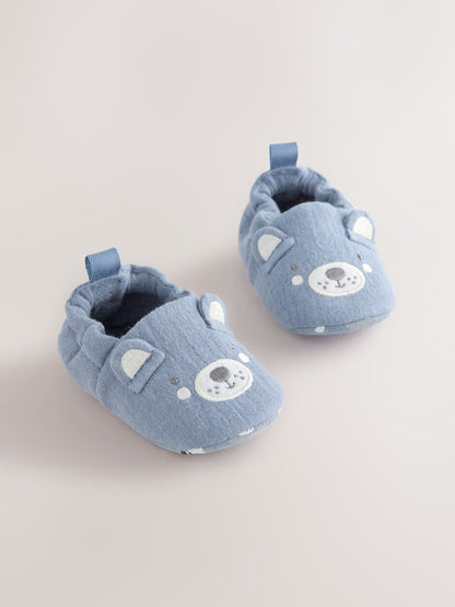 Blue Bear Slip-On Baby Shoes (0-18mths)