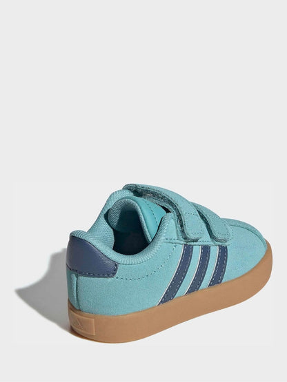 adidas Teal VL Court 3.0 Hook and Loop Infant Trainers