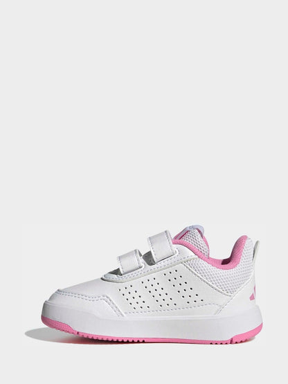 adidas White/Pink Hook and Loop Tensaur Sport 3.0 Infant Trainers