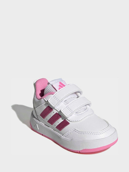adidas White/Pink Hook and Loop Tensaur Sport 3.0 Infant Trainers