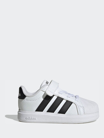 adidas White Street Talk Elastic Lace Infant Trainers