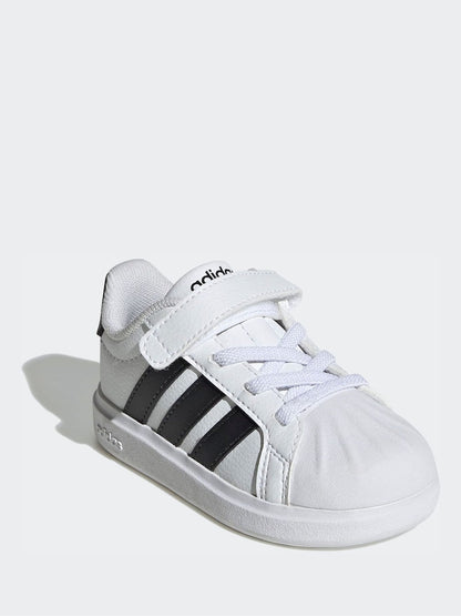 adidas White Street Talk Elastic Lace Infant Trainers