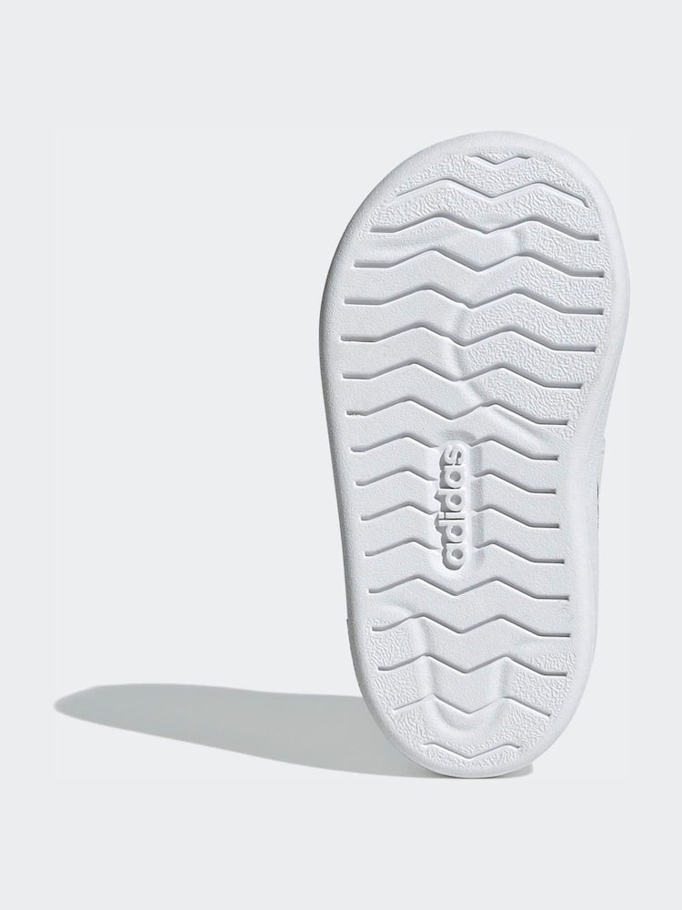 adidas White Street Talk Elastic Lace Infant Trainers
