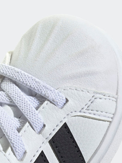 adidas White Street Talk Elastic Lace Infant Trainers