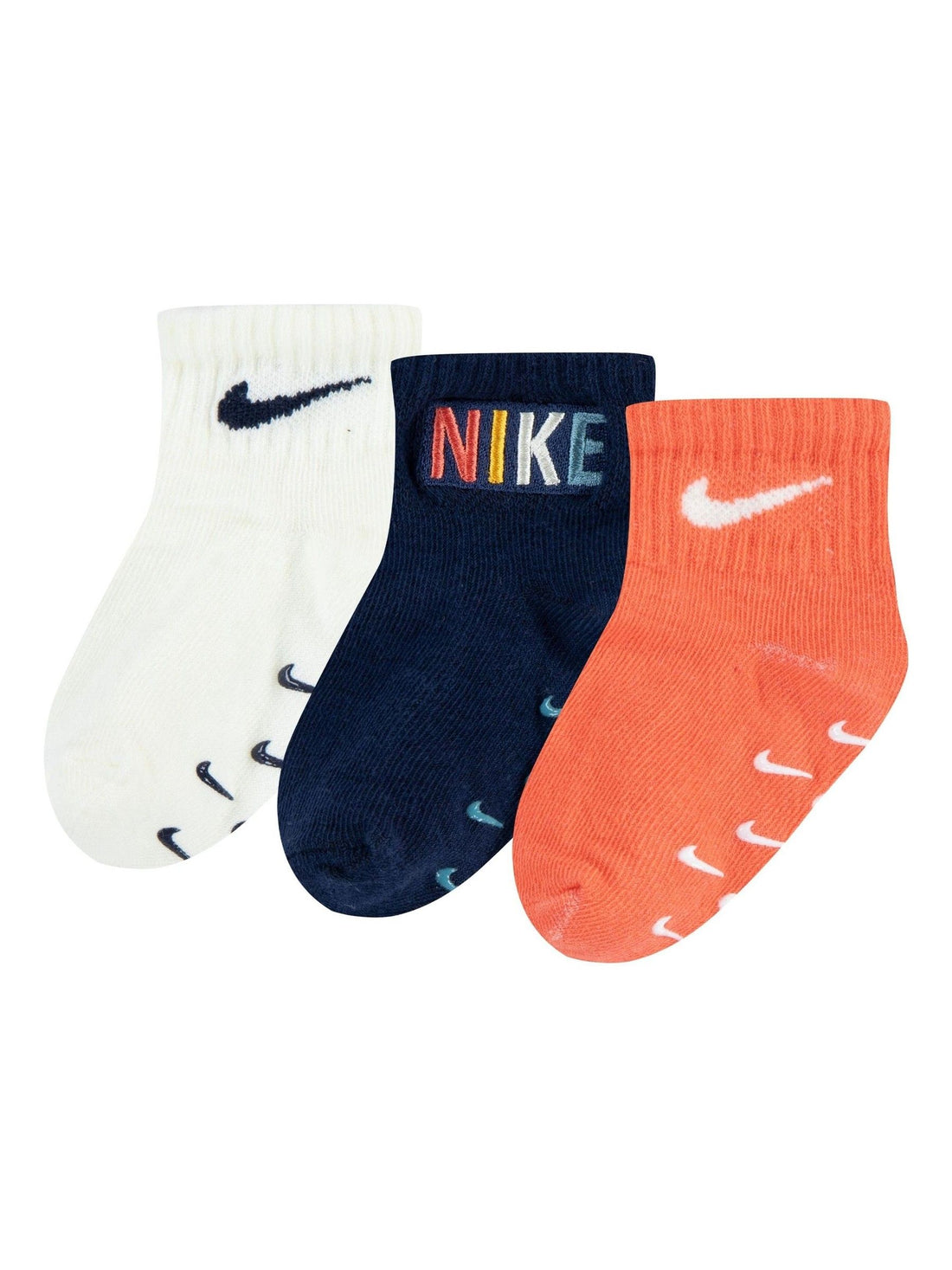Nike Blue Infant Gripper Socks 3 Pack - Size 1-2 Years (80-92cm) - Option 1