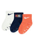 Nike Blue Infant Gripper Socks 3 Pack - Size 1-2 Years (80-92cm) - Option 1