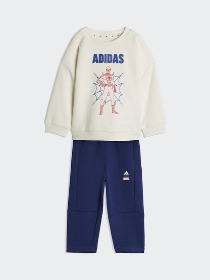 adidas White Marvel Spider-Man Sweatshirt and Jogger Set