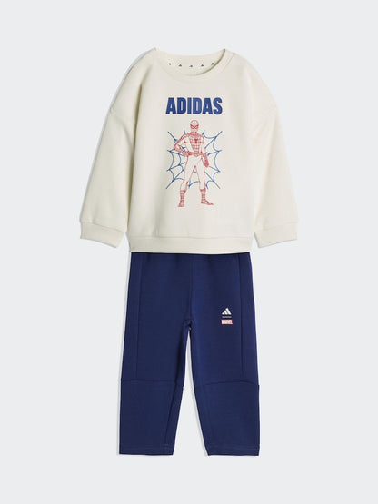 adidas White Marvel Spider-Man Sweatshirt and Jogger Set