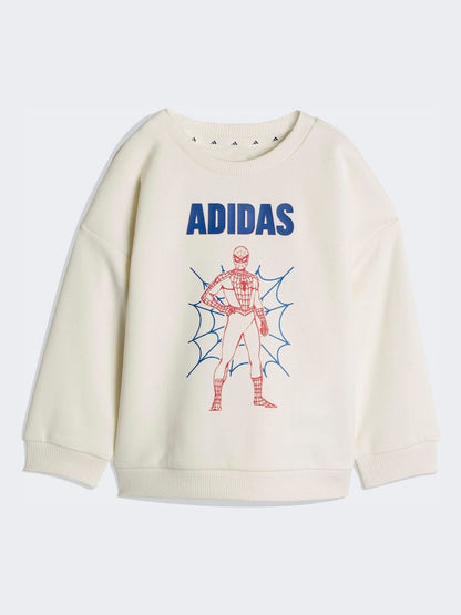 adidas White Marvel Spider-Man Sweatshirt and Jogger Set