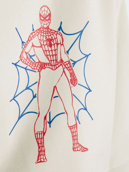 adidas White Marvel Spider-Man Sweatshirt and Jogger Set