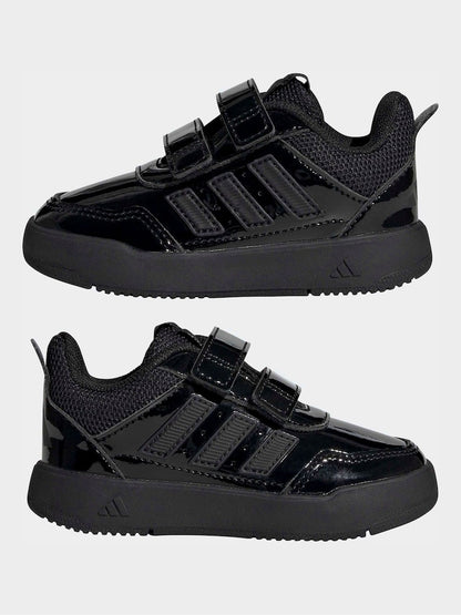 adidas Patent Black Hook and Loop Tensaur Sport 3.0 Infant Trainers