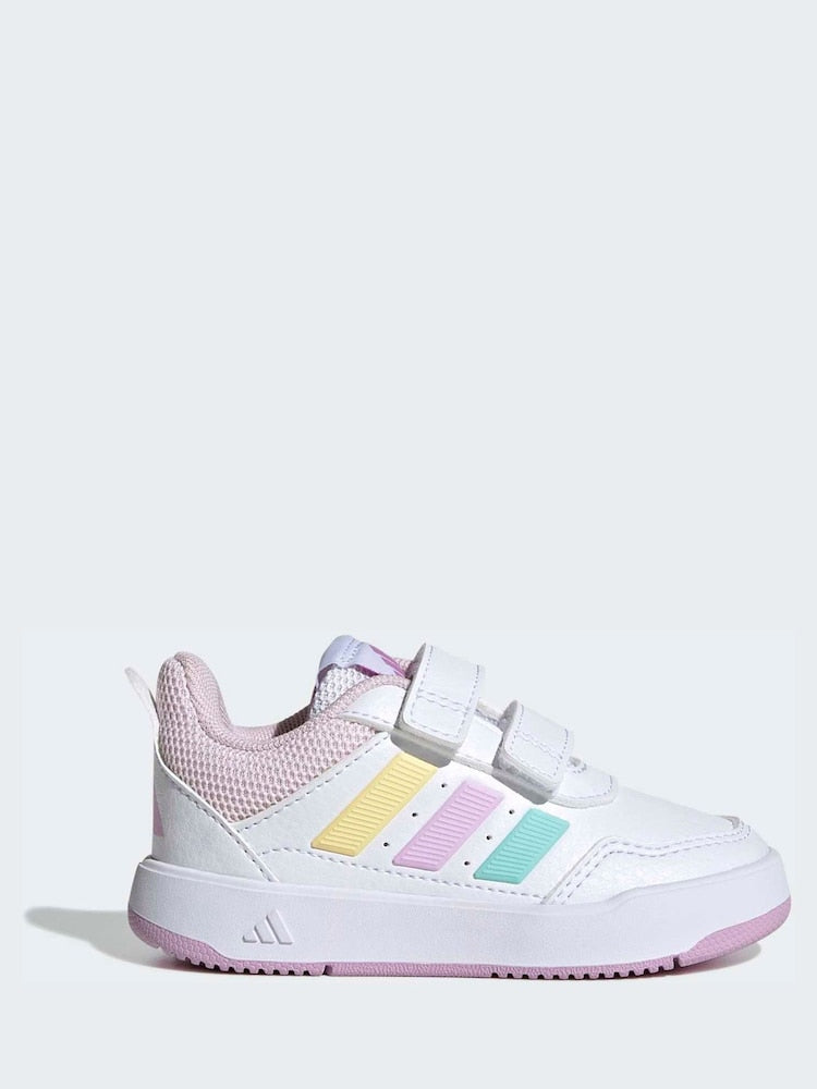 adidas White/Multi Hook and Loop Tensaur Sport 3.0 Infant Trainers
