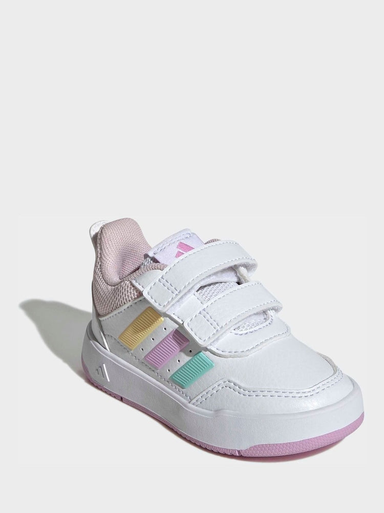 adidas White/Multi Hook and Loop Tensaur Sport 3.0 Infant Trainers
