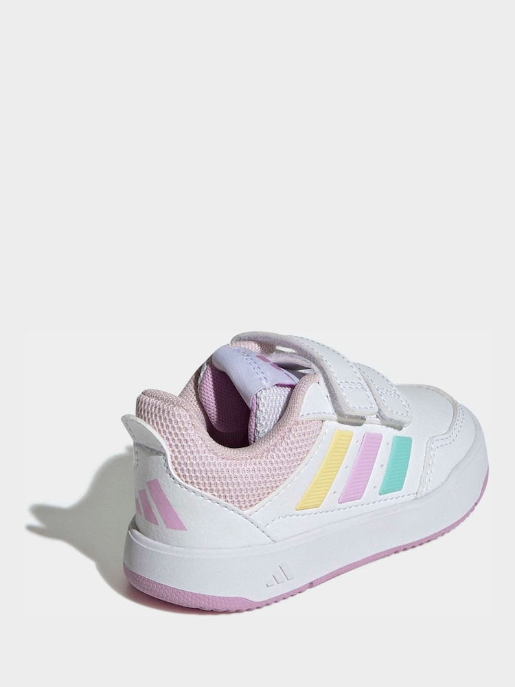 adidas White/Multi Hook and Loop Tensaur Sport 3.0 Infant Trainers