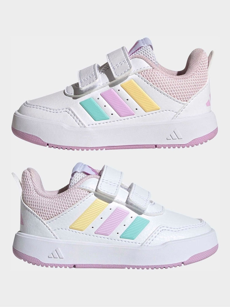 adidas White/Multi Hook and Loop Tensaur Sport 3.0 Infant Trainers