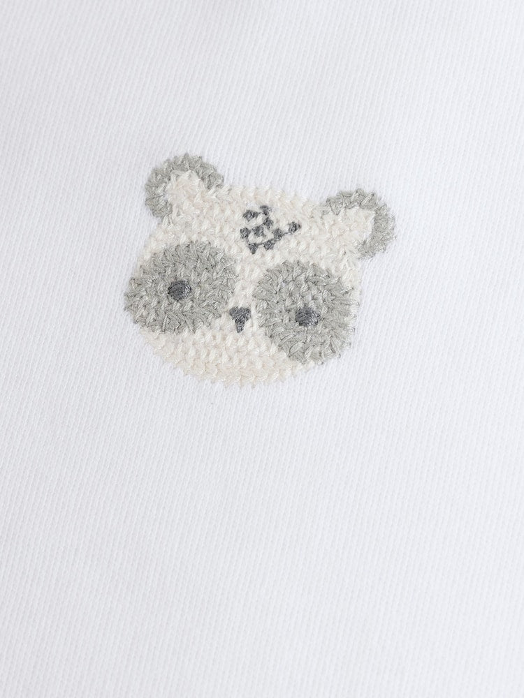 White Long Sleeve Baby Bodysuits 5 Pack