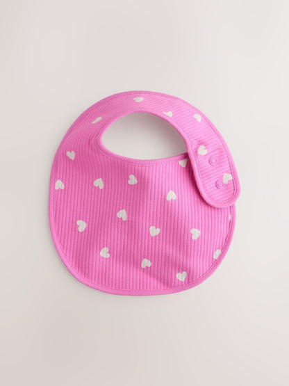 Pink Baby Bibs 5 Pack