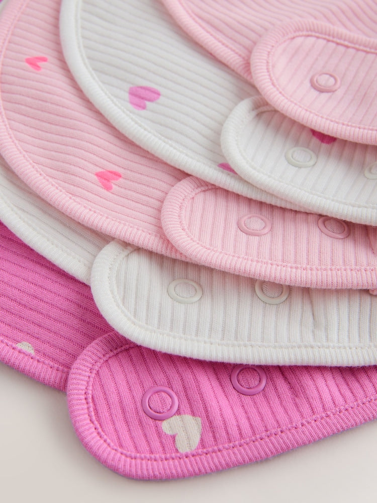 Pink Baby Bibs 5 Pack