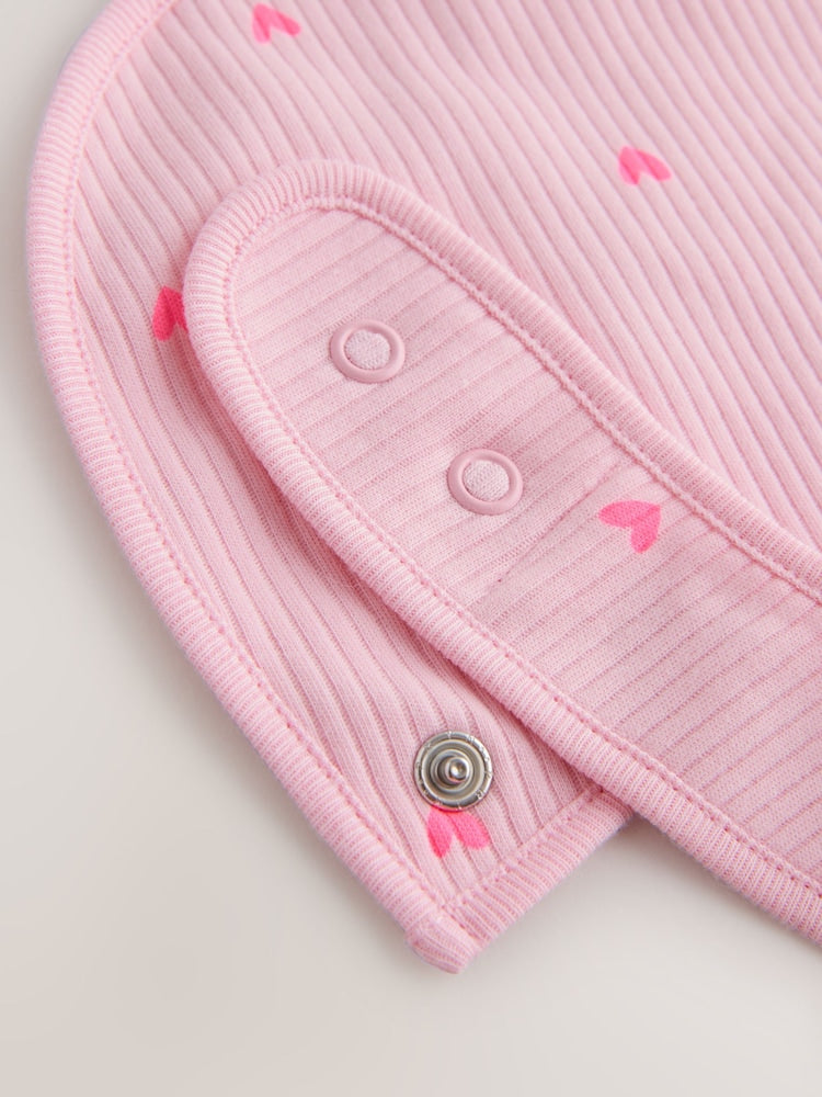 Pink Baby Bibs 5 Pack - Size One