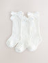White Baby Socks 3 Pack - Size 50cm (First Size)