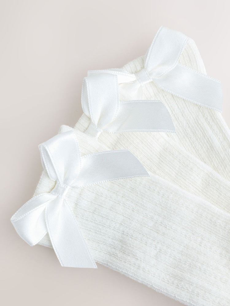 White Baby Socks 3 Pack - Size 50cm (First Size)