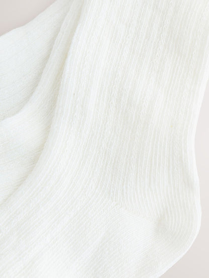 White Baby Socks 3 Pack - Size 50cm (First Size)