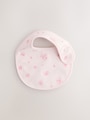 Pink/White Baby Bibs 3 Pack - Size One