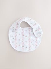 Pink/White Baby Bibs 3 Pack - Size One