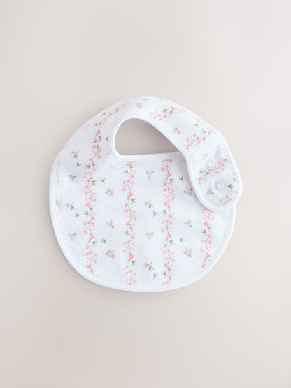 Pink/White Baby Bibs 3 Pack