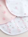 Pink/White Baby Bibs 3 Pack - Size One