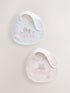 Pink Mummy/Daddy Family Baby Bibs 2 Pack - Pink Mummy/Daddy / Up to 1 Month (50-56cm)