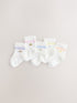 White Baby Socks 5 Pack - Size 50cm (First Size) - White