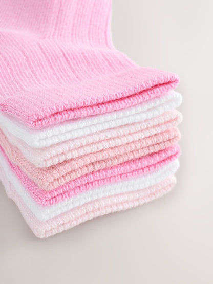 Pink Baby Socks 7 Pack - Size 50cm (First Size)