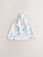 Pink Tie Top Baby Beanie 3 Pack (0-12mths) - Size 44cm (5lb)