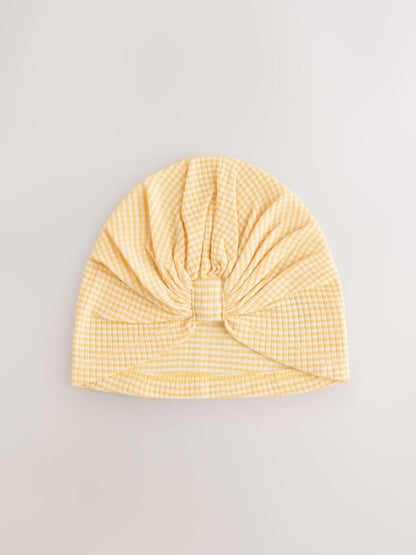 Yellow Baby Turban And Dribble Bib Set 4 Piece (0-18mths)