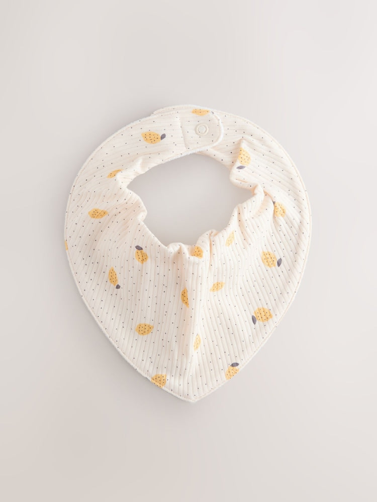 Yellow Baby Turban And Dribble Bib Set 4 Piece (0-18mths)