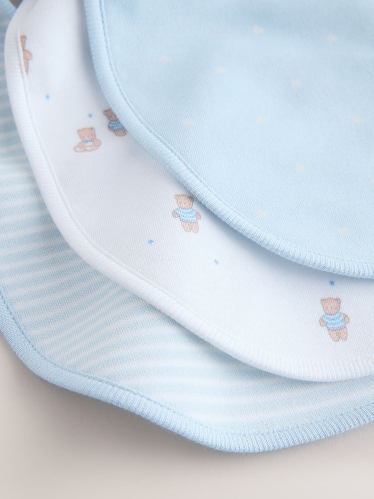 Blue Baby Bibs 3 Pack