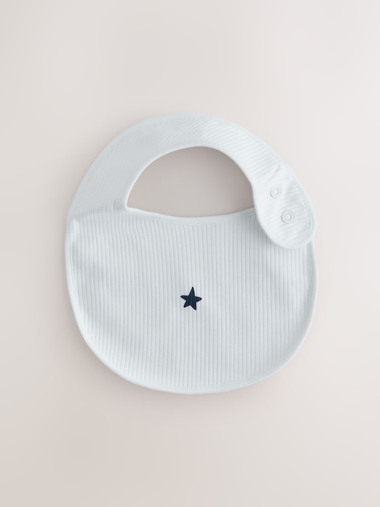 Navy Star Baby Bibs 5 Pack