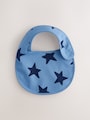 Navy Star Baby Bibs 5 Pack - Size One