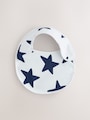 Navy Star Baby Bibs 5 Pack - Size One