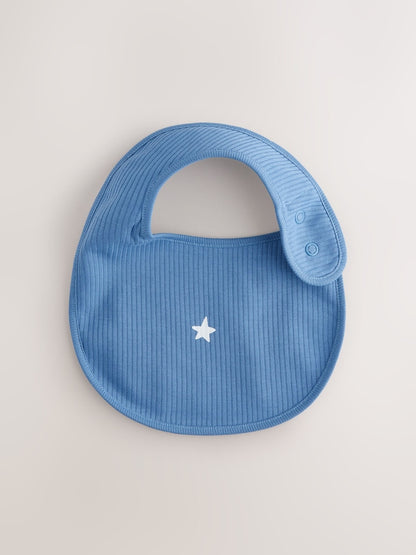 Navy Star Baby Bibs 5 Pack