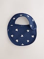Navy Star Baby Bibs 5 Pack - Size One