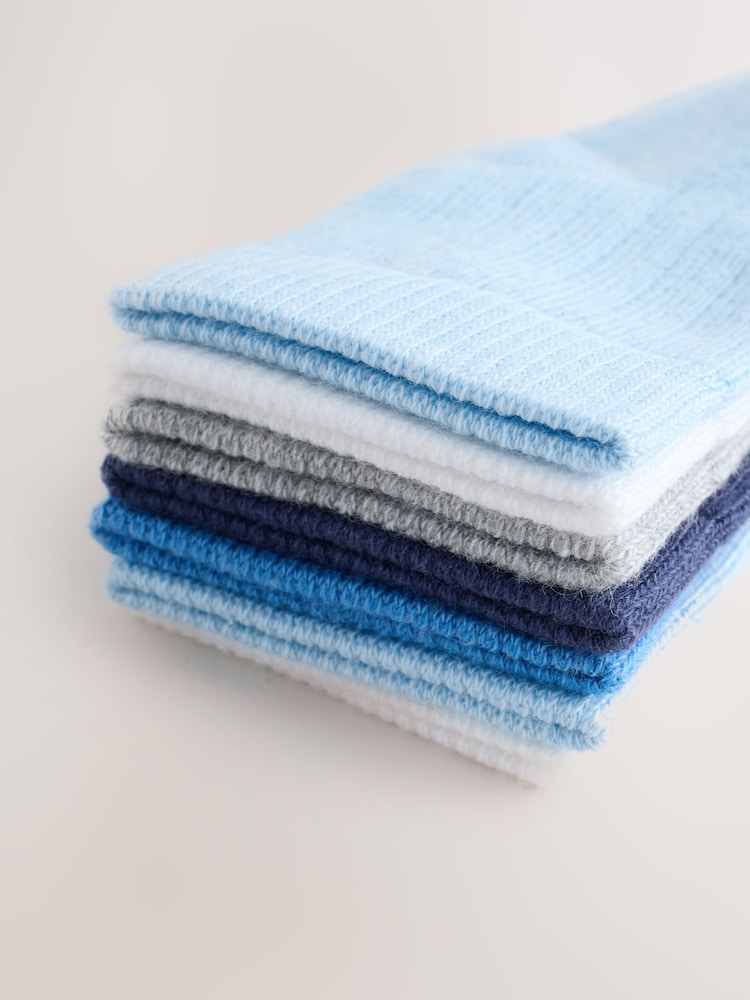 Blue Baby Socks 7 Pack (0mths-2yrs) - Size 50cm (First Size)