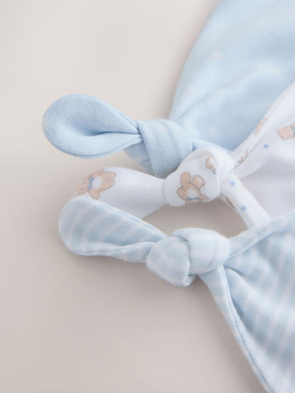 Blue Tie Top Baby Hats 3 Pack (0-12mths) - Size 44cm (5lb)