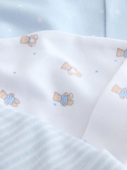 Blue Tie Top Baby Hats 3 Pack (0-12mths) - Size 44cm (5lb)