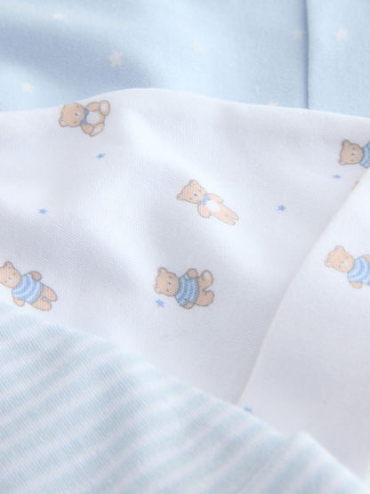Blue Tie Top Baby Hats 3 Pack (0-12mths) - Size 44cm (5lb)