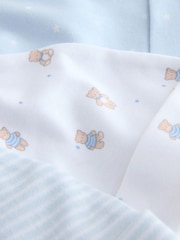 Blue Tie Top Baby Hats 3 Pack (0-12mths) - Size 44cm (5lb)