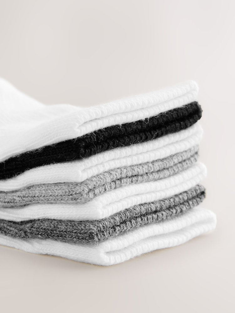 Black/White Baby Socks 7 Pack (0mths-2yrs) - Size 50cm (First Size)